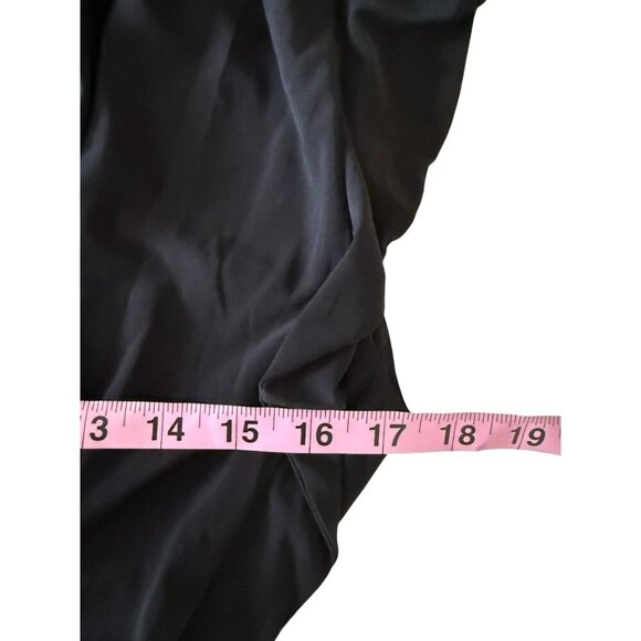 NWT Misa Los Angeles‎ Irina Black Wrap Dress V-Neck Flutter Sleeves Midi S, M - Picture 7 of 8